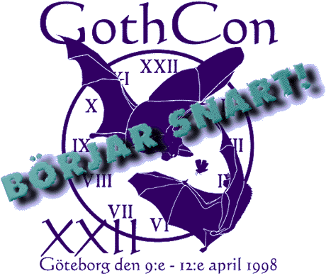 Vlkommen till GothCon, Sveriges strsta rollspelskonvent! Klicka hr fr att komma vidare!